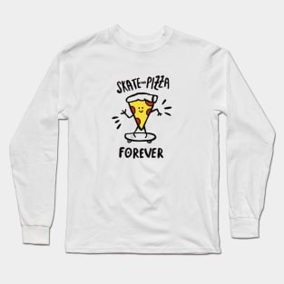 Skate and pizza | love pizza forever | pizza lover | pizza | skating Long Sleeve T-Shirt